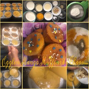 Mango Muffin making process