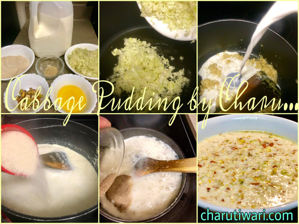 Cabbage Kheer Cooking Process