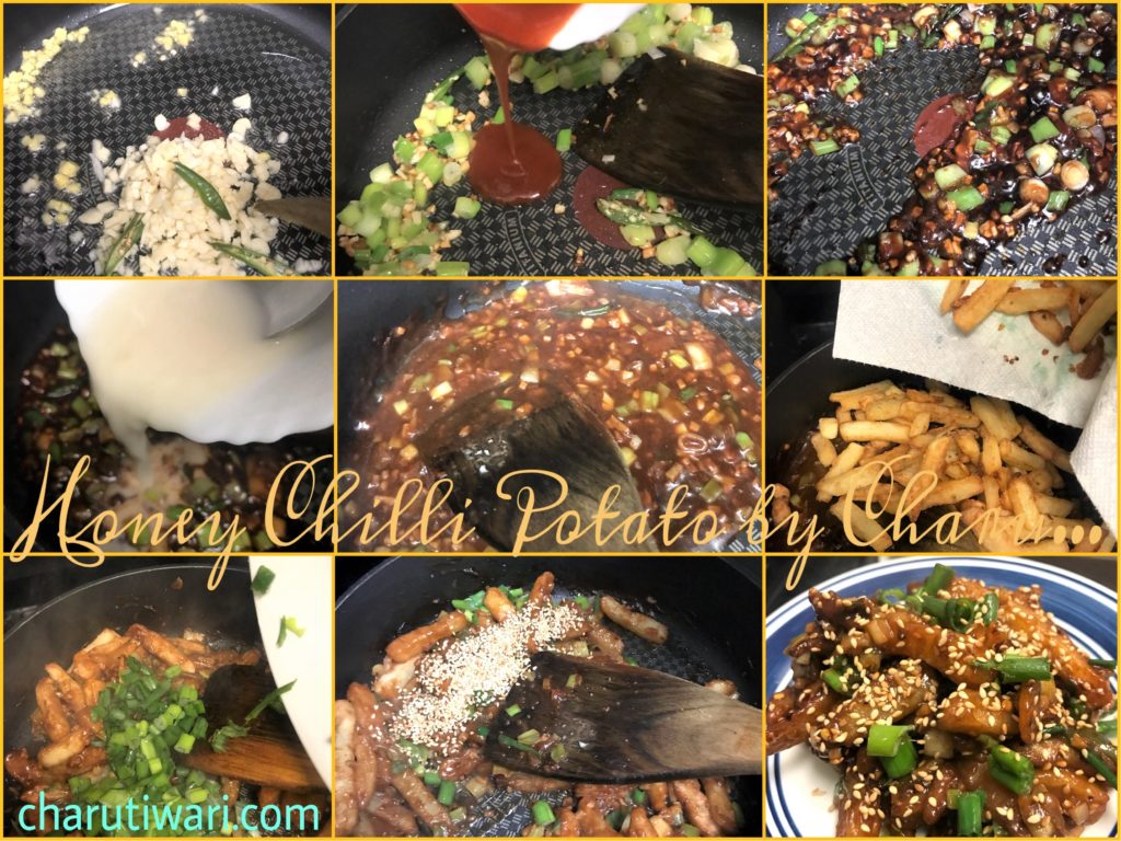 Honey Chilli Potato-Process2