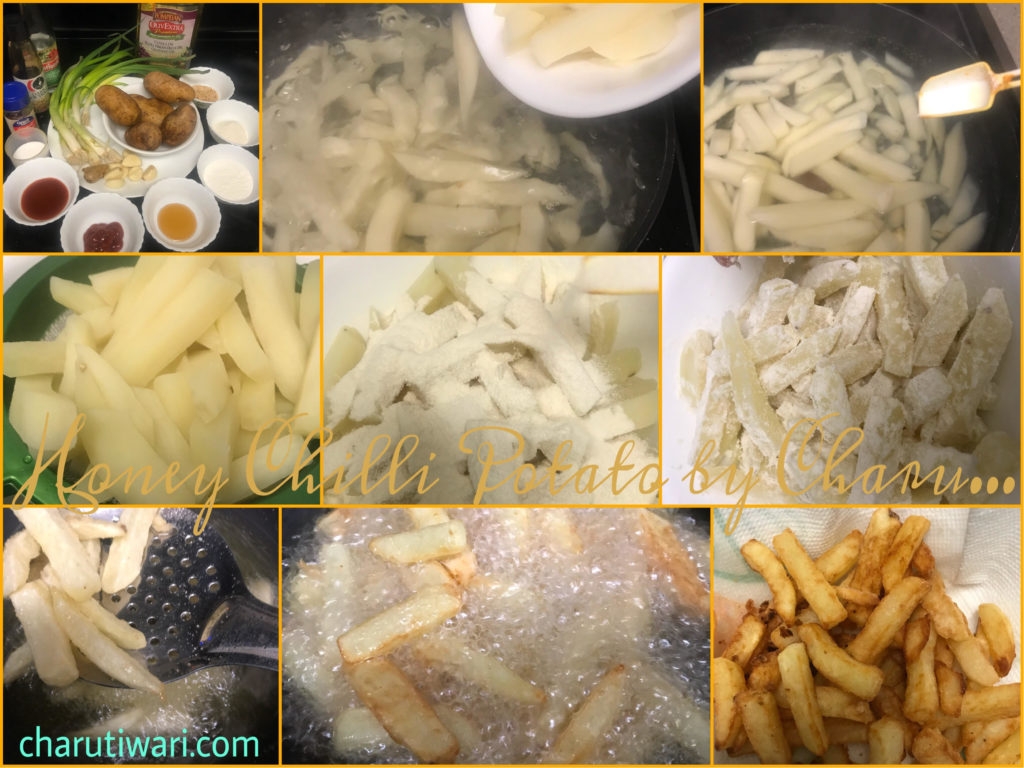 Honey Chilli Potato-Process1