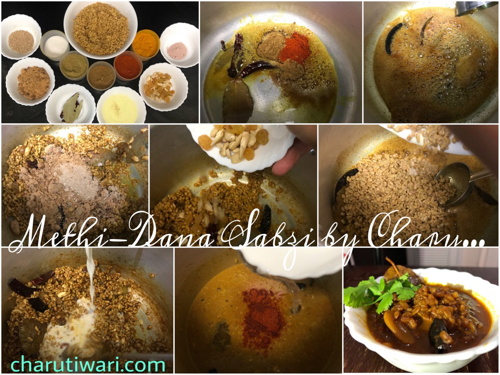 Methi Dana Sabji (Fenugreek Seeds Curry) Charu Tiwari