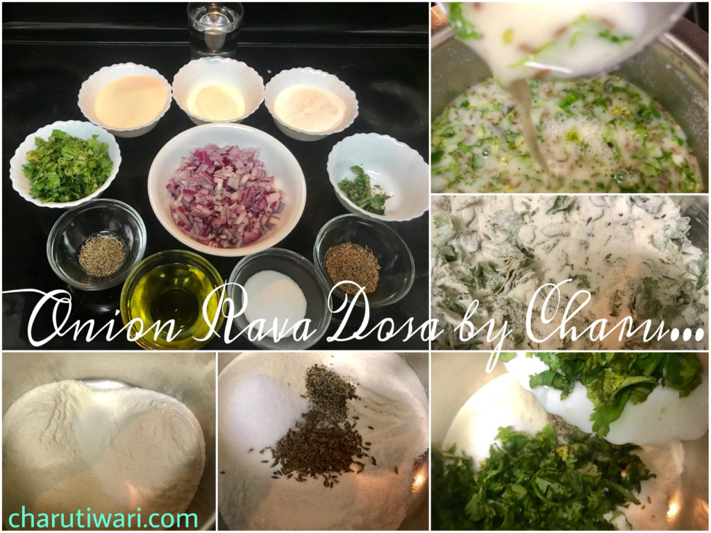 Onion Rava Dosa - Ingredients